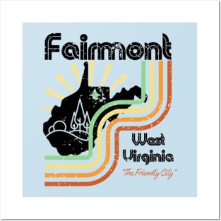 Fairmont West Virginia The Friendly City Retro Posters and Art